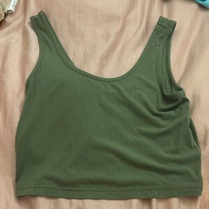 Old Navy Forest Green Ribbed Tank Top
